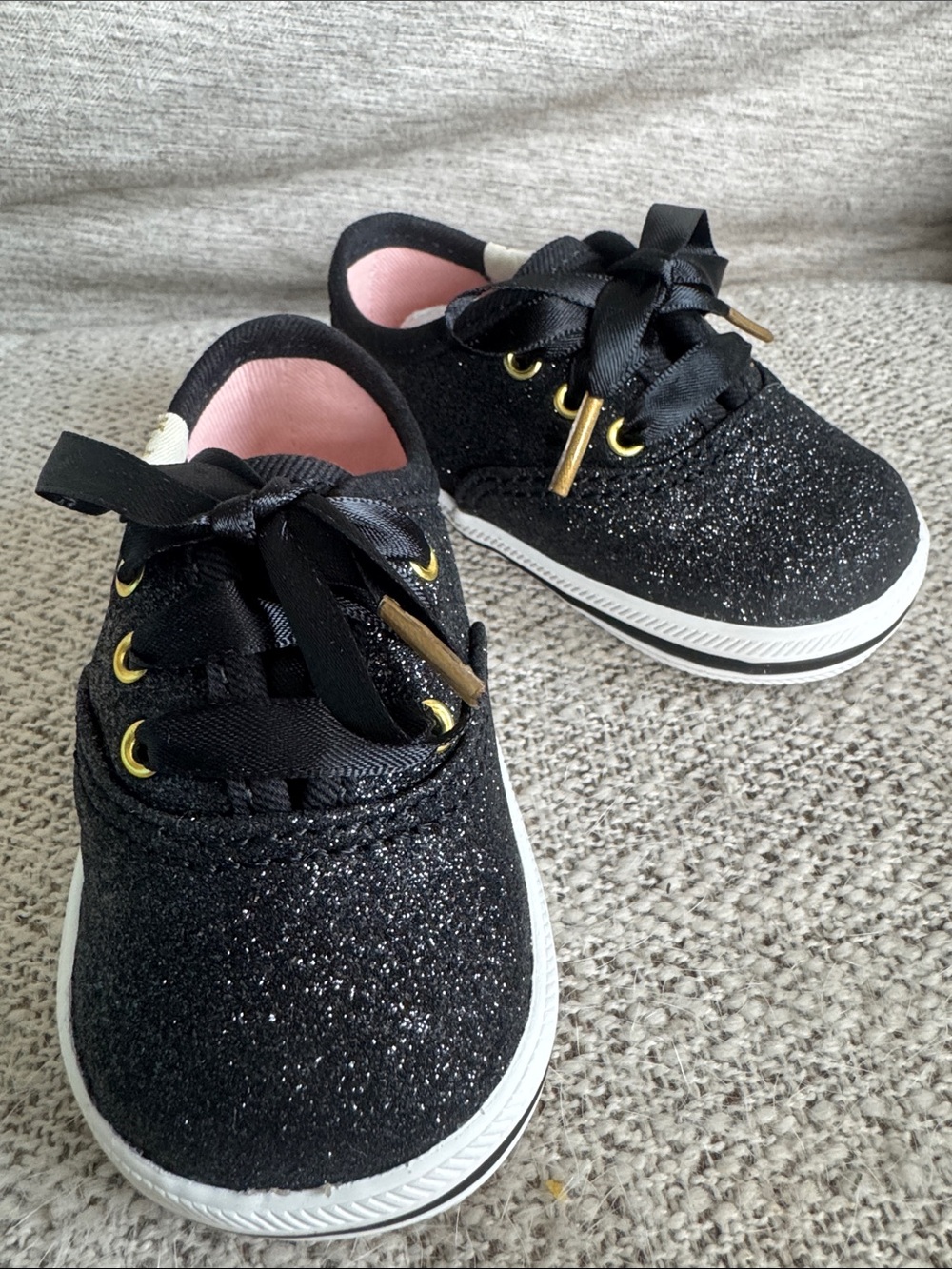 Keds for Kate Spade K-Champ Glitter Crib Infant shoes Black